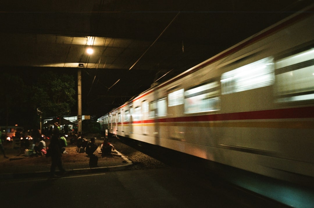 Night Train Under the Bridge, Jakarta. Shot with Olympus Mju I, Kodal Gold 200 film